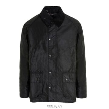 바버 BEDALE WAXED 자켓 인 블랙 WAXED 코튼 MWX0 B0302362661