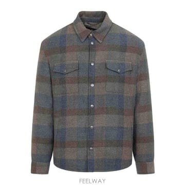 에트로 CHECKPATTERNED 울 & 캐시미어 셔츠 MRBA01 B0302362677