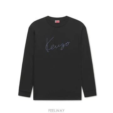 겐조 블랙 코튼 티셔츠 FG65TL3614SG99J B0302362705