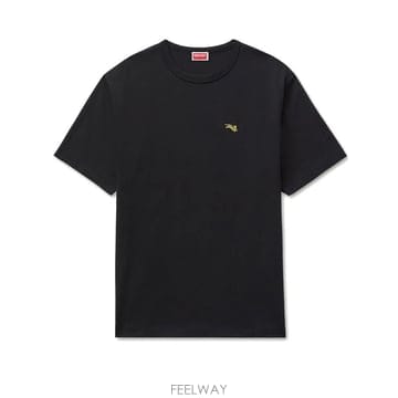 겐조 블랙 코튼 티셔츠 FG65TS2974SG99J B0302362707