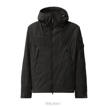CP 컴퍼니 PROTEK 프리마로프트 블랙 후드 렌즈 자켓 21CM B0302362711