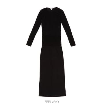 26 F/W 알라이아 바디콘 드레스 멀티 GAUGE 메리노 AA9R3 B0742312834