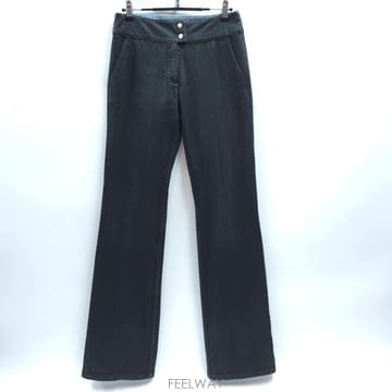 SPORTMAX CODE 스포트막스 레진코팅 블랙 데님팬츠 부츠컷 청바지 C189