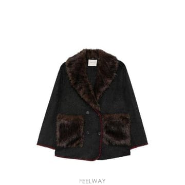 | Other Brand | �׶�����Ÿ �ؿ� FRONT STREET 8 ���� FAUX FUR DETAIL WOOL COAT 3793804�׶�����Ÿ �ؿ� FRONT STREET 8 ���� FAUX FUR DETAIL WO