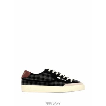 오트리 Windscape low sneakers in gray black and syrah check pri