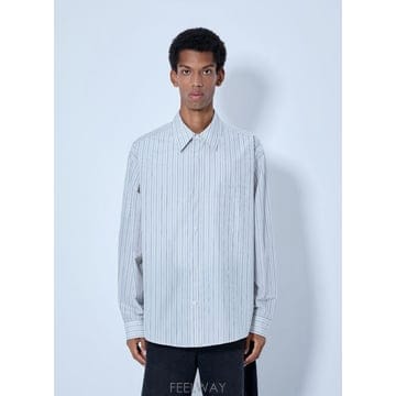 26 FW 마르니 남성 Striped Cotton Poplin Shirt CUMU0408A0 UTC706 S