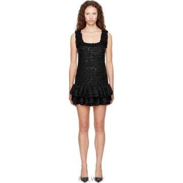 LAURA ANDRASCHKO 블랙 트위기 트위드 미니 드레스 TWIGGY TWEED MINI TP87798
