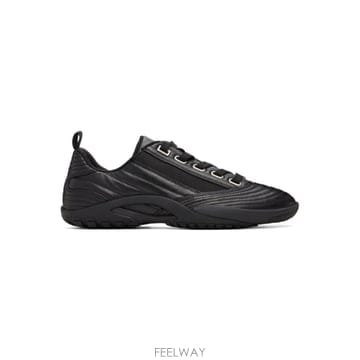랑방 블랙 뉴 사커 레이스업 가죽 스니커즈 FU SKAK03 LEAT A26 TP878053076