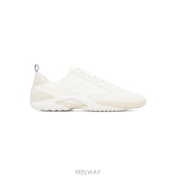 랑방 화이트 뉴 사커 레이스업 가죽 스니커즈 FU SKAK03 NYLO A26 TP878053071