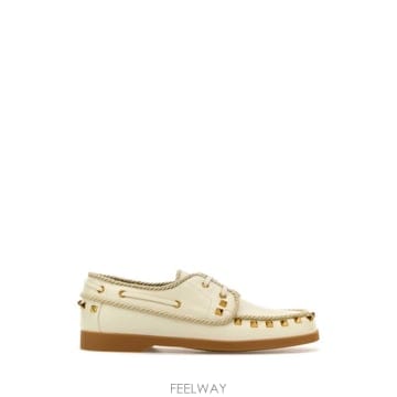 25SS 발렌티노 아이보리 레더 레이스 업 슈즈 6W2S0LR5TKZ098 TP577904343