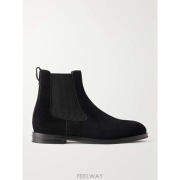 26 FW 마놀로 블라닉 블랙 셈피오네 매니 스웨이드 첼시 부츠 TP581897083