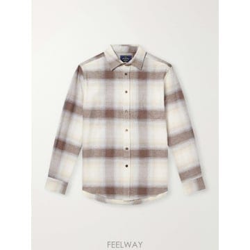 26 FW PORTUGUESE FLANNEL 베이지 팬틴 체크 코튼 플란넬 셔츠 TP581955593
