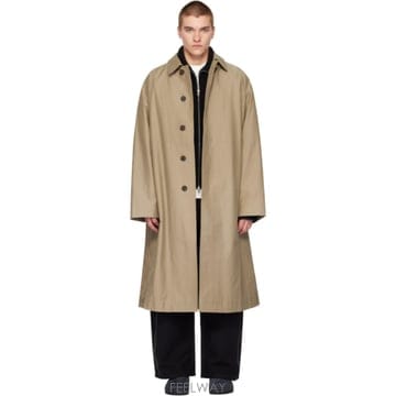 26 FW 스튜디오니콜슨 카키 크로우 코팅 코튼 트렌치 코트 262608M184000