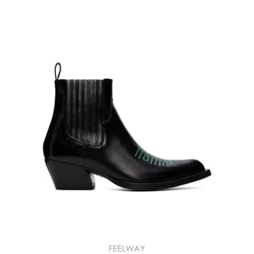 26 FW 마르니 블랙 자수 첼시 부츠 262379M223000