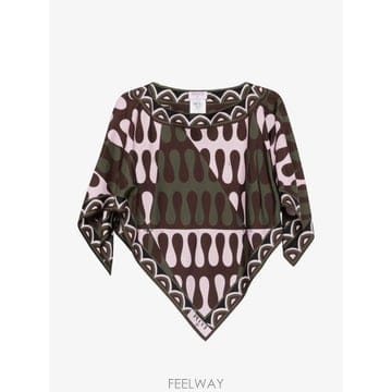 26 FW PUCCI 레오코르노 프린트 실크 블라우스 6URM956U883 TP458891648