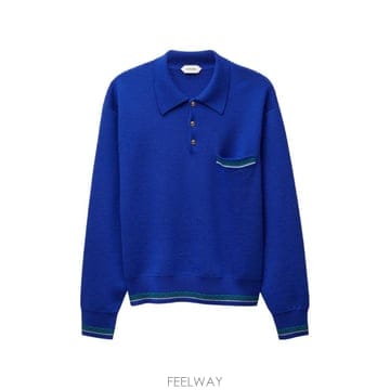 26 FW 베르사체 자카드 울 니트 폴로 스웨터 10267451A19072 TP457706375