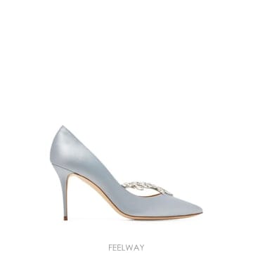 26 FW 마놀로 블라닉 나디라 크리스털 장식 새틴 펌프스 9XX0367 TP455227027