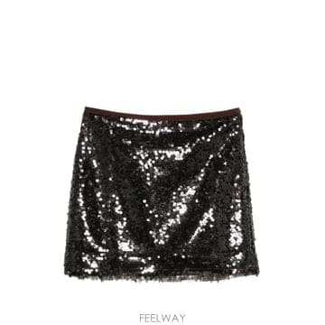 26 FW Roberto Collina 시퀸 장식 미니 스커트 263FXB61068 TP458813645