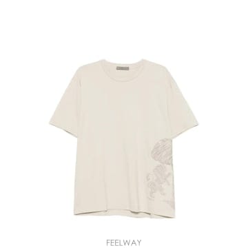 26 FW 꼬르넬리아니 트리 자수 티셔츠 27G5812725037 TP456209918