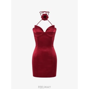 26 FW 필립플레인 플라워 새틴 미니 드레스 FAFCWRG3649PTE003N TP457701749