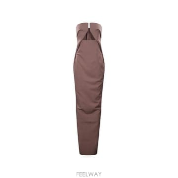 26 FW 릭오웬스 컷아웃 맥시 이브닝 드레스 RP02F5528WST TP457701687
