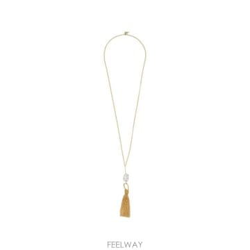 26 FW Forte Forte pearl pendant tassel detail necklace 15165