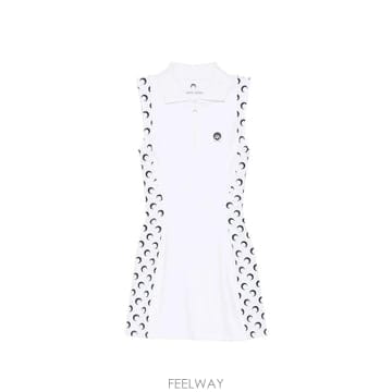 26 FW 마린세르 문 패널 애슬레저 폴로 미니 드레스 WDR453ACJER0101WH00 TP4552254