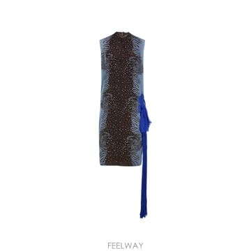 26 FW 페라가모 플라워 디테일 실크 드레스 793476 TP457700360