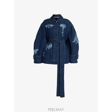26 FW 에르뎀 플로럴 프린트 벨트 데님 재킷 PF26DEJ760094009 TP455224348