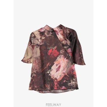 26 FW 안토니오 마라스 플로럴 프린트 드레이프 블라우스 MCAM897BX7BG TP456206342