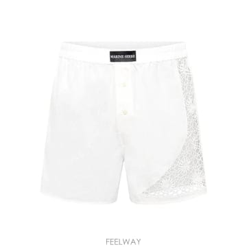 26 FW 마린세르 화이트 레이스 장식 복서 쇼츠 USH002AUWOV0007WH10 TP455223971
