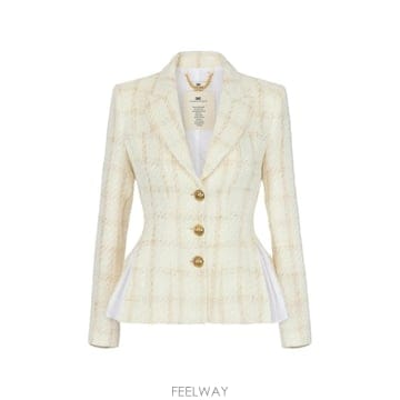 26 FW Elisabetta Franchi 트위드 재킷 GI28867E2 TP459215851