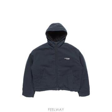 아크네 로고 프린트 후드 재킷