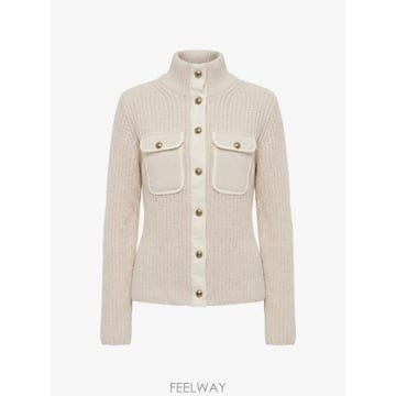 26 FW PINKO 골지 니트 버튼 업 가디건 107802A3OH TP457696598