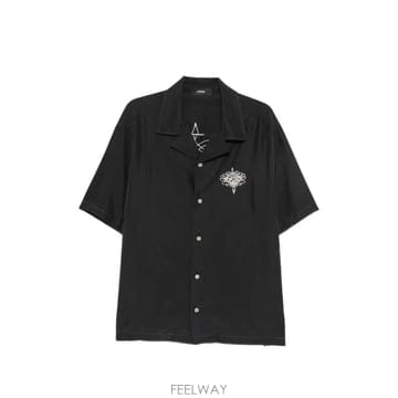 26 FW 아미리 로고 자수 반소매 셔츠 AM426SH030 TP459279214