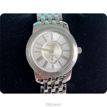티파니 마크 라운드 여성용  스틸 27MM 사이즈 쿼츠