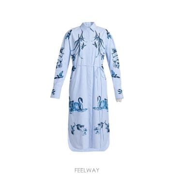 26 FW 에르뎀 Tattoo Toile De Jouy stripe shirt dress PF26D81522
