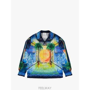 26 FW 카사블랑카 기하학 사크레 쿠반 칼라 셔츠 AW26SH006 TP457715760