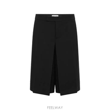 26 FW 마린세르 플리츠 테일러드 울 서지 버뮤다 쇼츠 MSH018ACWOV0091BK99 TP455683