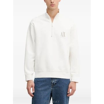 26 FW Armani Exchange 로고 자수 쿼터 지퍼 스웨터 XM000370AF10818 TP4552