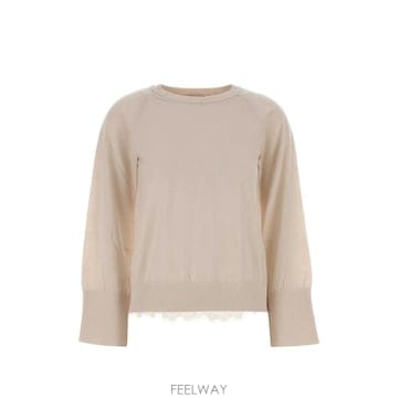 26 FW 블루마린 레이스 트리밍 긴소매 스웨터 RF6169MA313 TP459259397