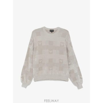 26 FW 아르마니 로고 패턴 자카드 스웨터 EW004692AF29550 TP457896519