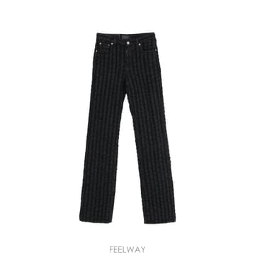 26 FW Haikure 스타 불 스트라이프 디스트레스드 체크 진 HEW03358GF193PX TP45922