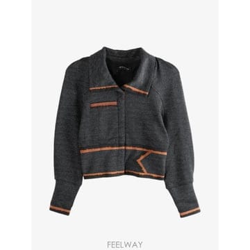 26 FW 키코 코스타디노브 콘트라스트 트리밍 크롭 재킷 KKWSS26J09 TP454262272