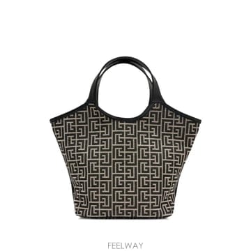 26 FW 발망 모노그램 패턴 레더 트리밍 토트 백 HN1FA090TJPO TP455114703