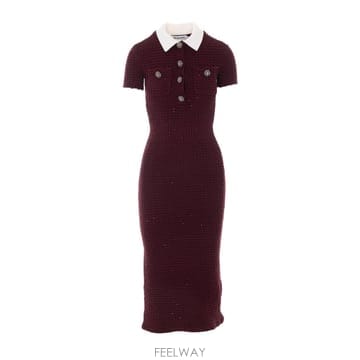 Self Portrait FW26[������Ʈ����Ʈ] �巹�� 091M BURGUNDY [B0]FW26[������Ʈ����Ʈ] �巹�� 091M BURGUNDY [B0]