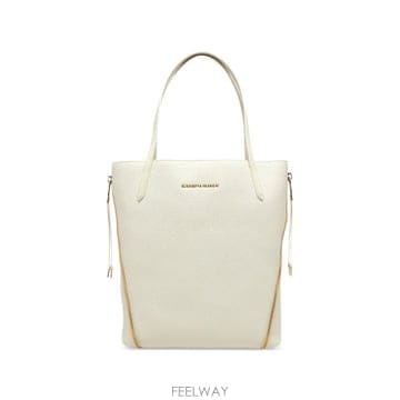 26 FW Elisabetta Franchi 사이드 지퍼 페블 토트 백 BS24A66E2193 TP45939