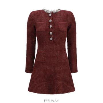 Self Portrait 26FW ���� ��Ʈ����Ʈ ���ǽ� SC26152SBU BURGUNDY BORDEAUX26FW ���� ��Ʈ����Ʈ ���ǽ� SC26152SBU BURGUNDY BORDEA