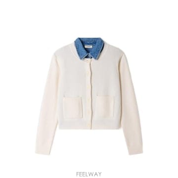 26 FW 산드로 데님 칼라 가디건 SFPCA01491 TP457742218