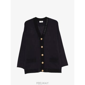 26 FW Elisabetta Franchi V넥 버튼 업 가디건 MK13S66E2 TP456494333